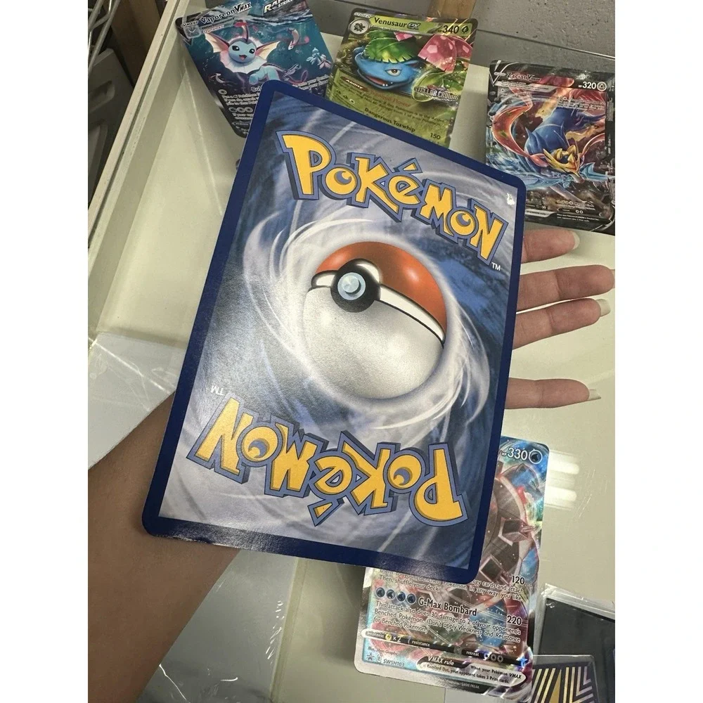 Lot of 8 JUMBO pokemon cards damaged‎ condition Blastoise VMAX SWSH103 vaporeon